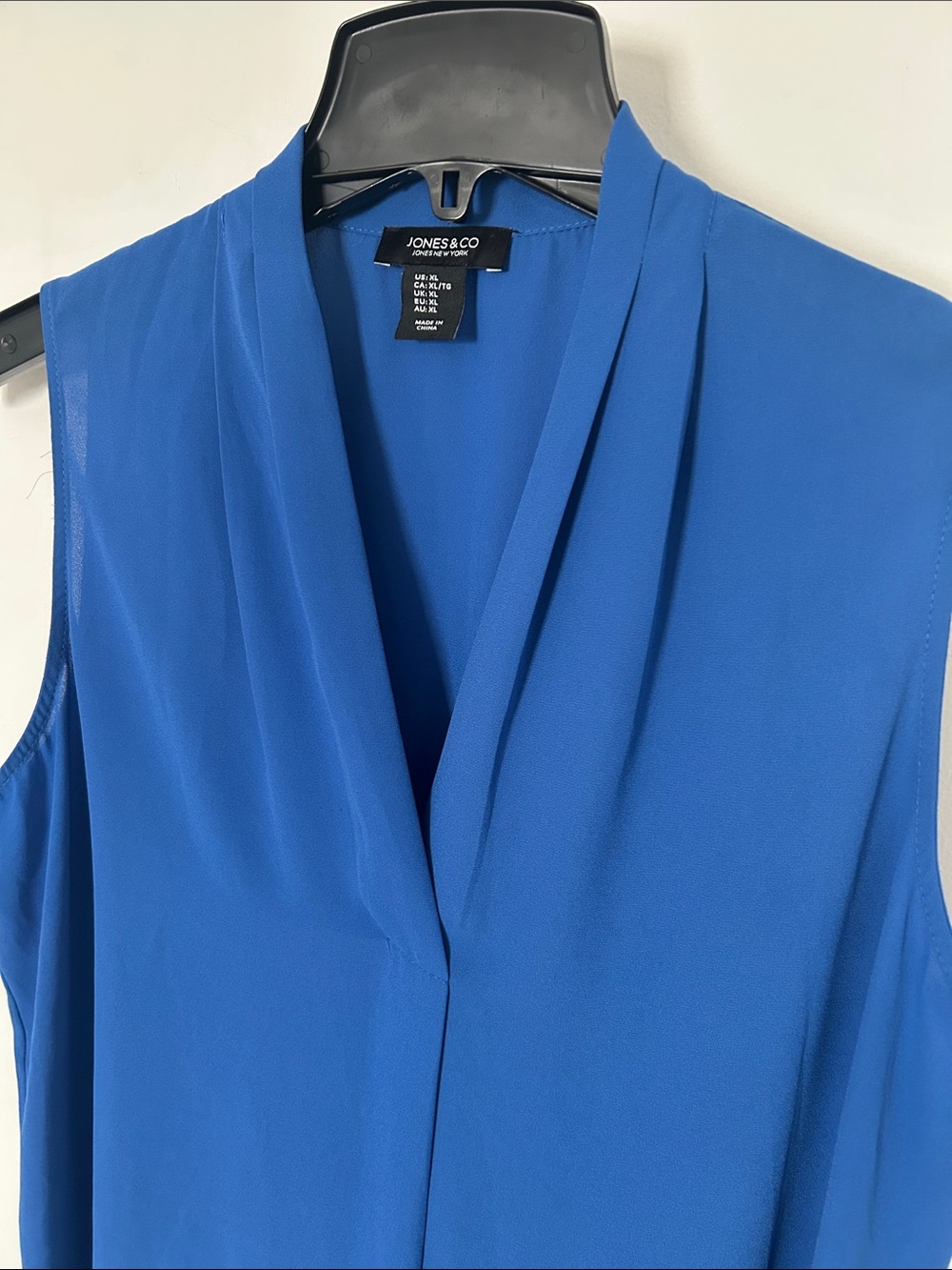 Jones New York Cobalt V-Neck Sleeveless Camisole